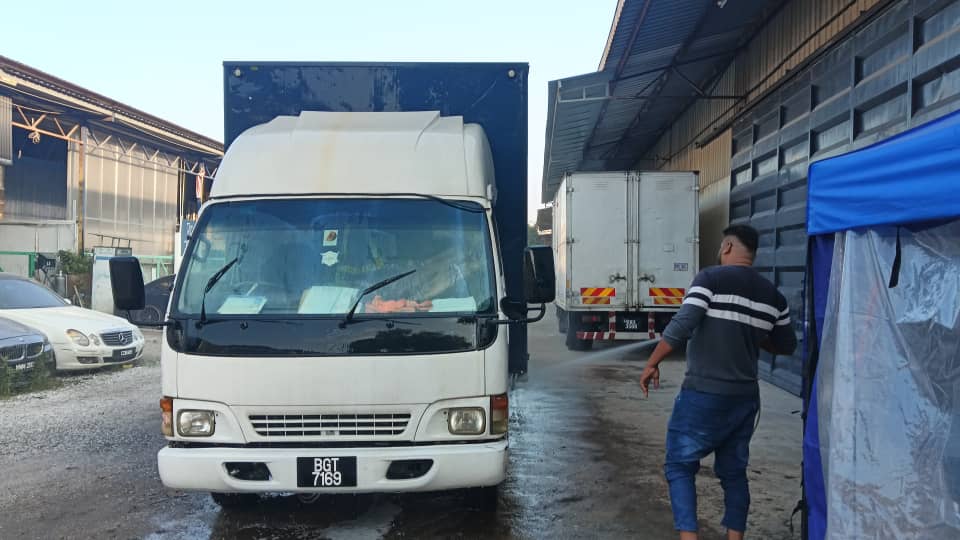 Front view of Scania truck